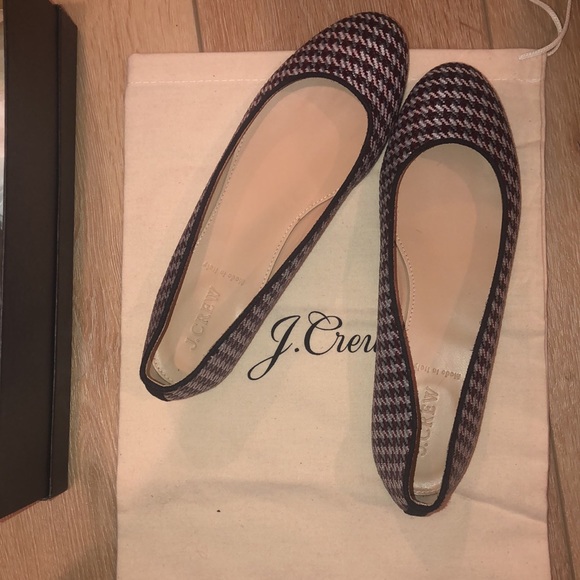 Nora Houndstooth Ballet Flats - Made In Italy - New w/ box & dust bag - Picture 7 of 13